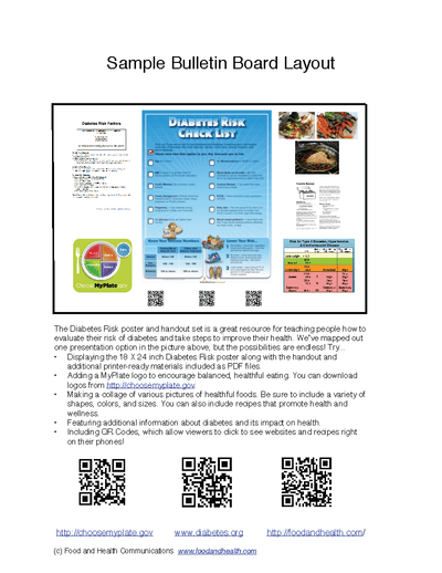 Diabetes Risk Poster Handouts Download PDF - Nutrition Education Store