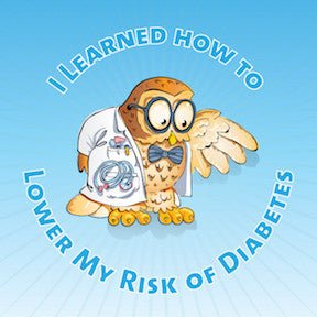 Diabetes Risk Stickers 2" X 2" - Pack of 100 - Nutrition Education Store
