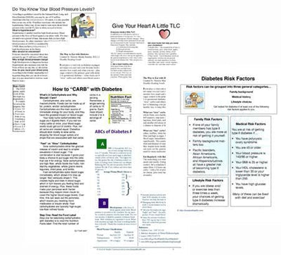 Diabetes Seven Set Poster Handouts Download PDF - Nutrition Education Store