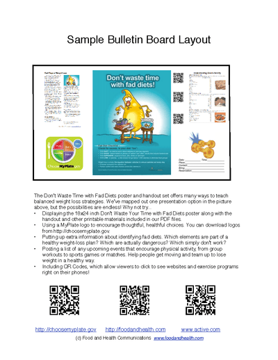 Don't Waste Your Time With Fad Diets Poster Handouts Download PDF - Nutrition Education Store
