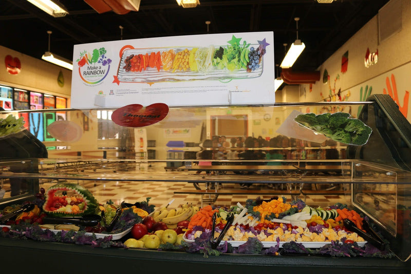 Eat from the Rainbow With Chef Ann Foundation 12" x 36" Salad Bar Sign or Standing Table Sign - Nutrition Education Store