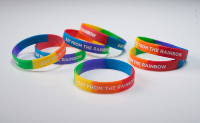 Eat From The Rainbow Wristband 6" Kids - 20 pack - Nutrition Education Store