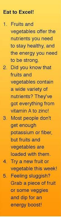 Eat to Excel Bookmarks pack of 50 2"X7" - Nutrition Education Store