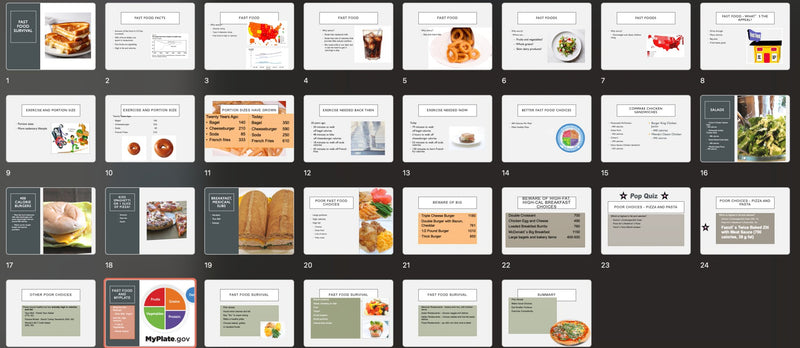 Eating on the Go: Fast Food Alternatives PowerPoint and Handout Lesson - Nutrition Education Store