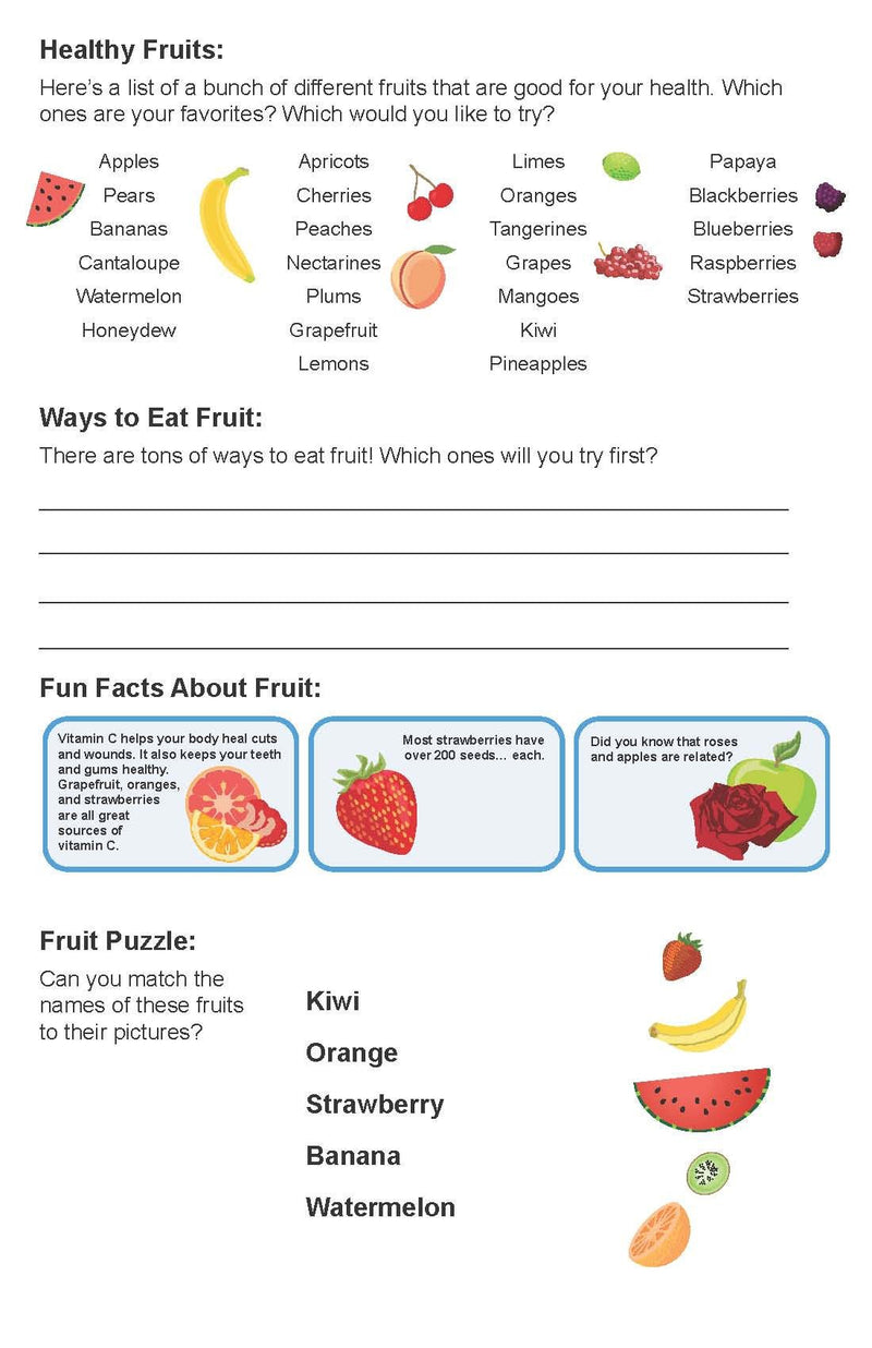 Elementary School Nutrition Workbook Pack of 10 - Nutrition Education Store