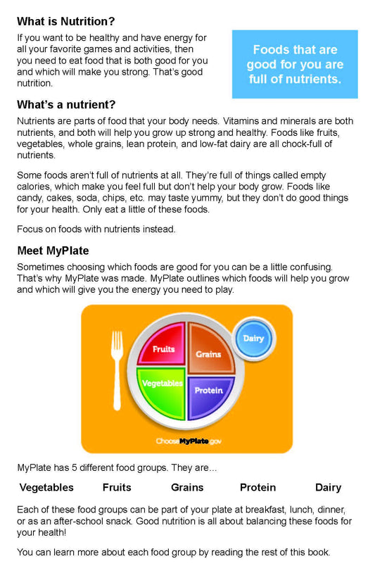 Elementary School Nutrition Workbook Pack of 10 - Nutrition Education Store