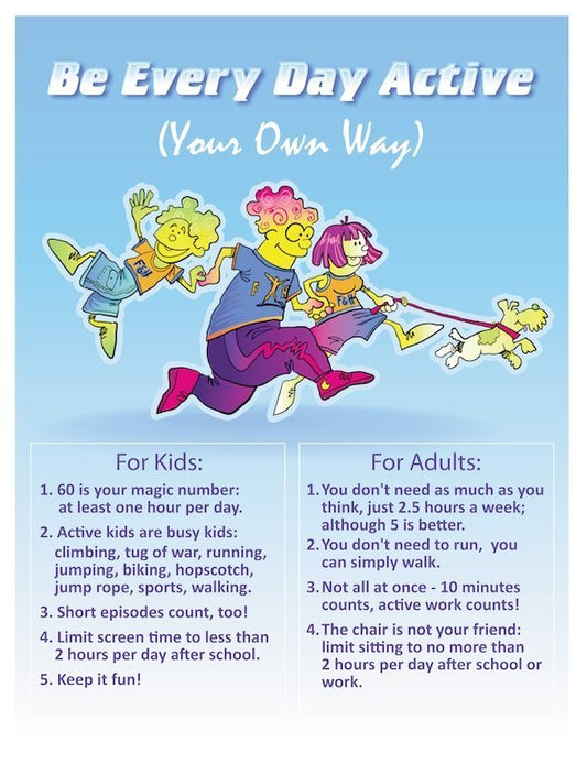 Exercise Color Handout Tearpad - Nutrition Education Store