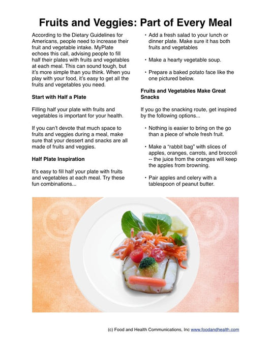 Fabulous Fruits and Vegetables Poster - Nutrition Education Store