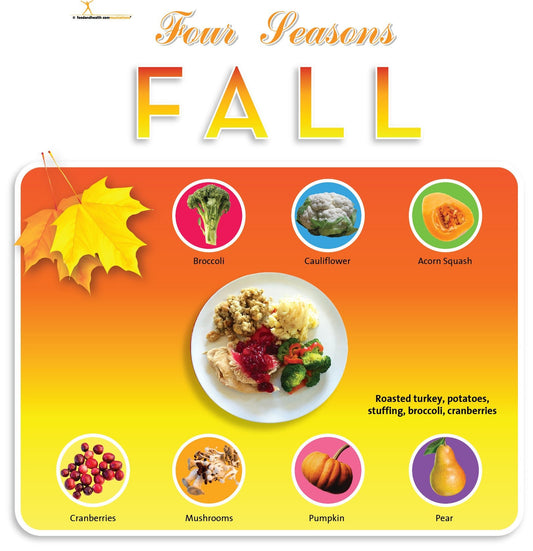 Fall Season Bulletin Board Banner 24" x 24" Square Banner for Bulletin Boards, Walls, and More - Nutrition Education Store