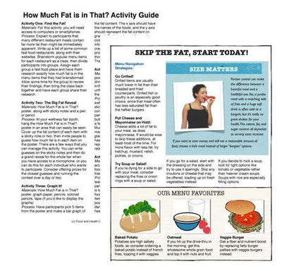 You R Fat Poster Fat Awareness Poster Handouts Download PDF - Nutrition Education Store