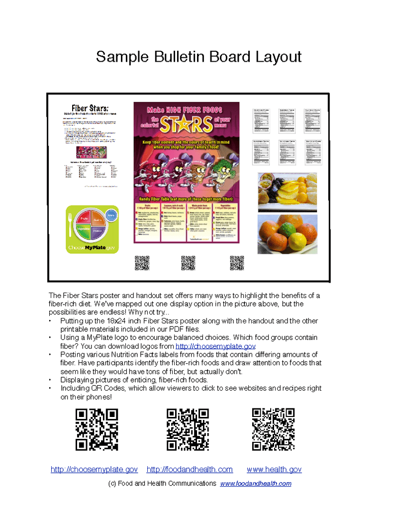 Fiber Stars Poster Handouts Download PDF - Nutrition Education Store