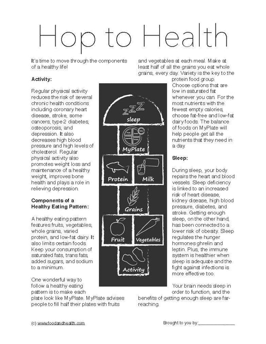 Floor Sticker - Health Hopscotch - Nutrition Education Store