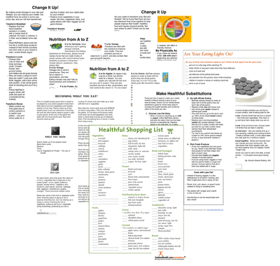 Food Art Six Poster Handouts Download PDF - Nutrition Education Store