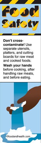 Food Safety Bookmarks Pack of 50 2"X7" - Nutrition Education Store