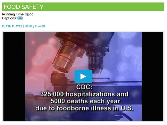 Food Safety Video on DVD - Nutrition Education DVD - Nutrition Education Store