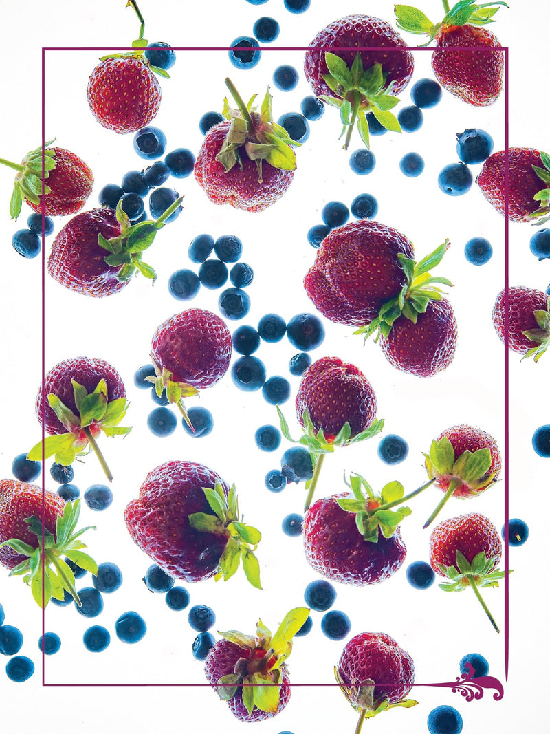 Fresh Berries 18" x 24" Vinyl Wall Decal Poster - Local Foods - Farmer&