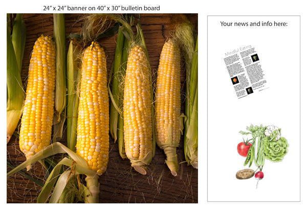 Fresh Corn 24" Square Banner for Bulletin Boards and Walls - Nutrition Education Store