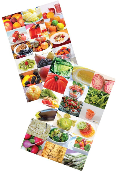 Fruit and Veggie Photo Combo Poster Set 12X18 - Nutrition Education Store