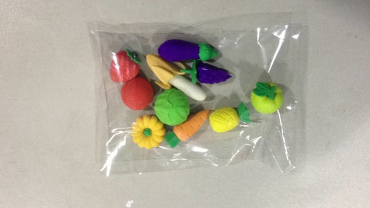 Fruit-Shaped Erasers - Pack of 10 - Nutrition Education Store