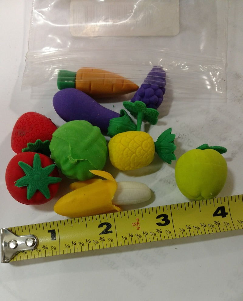 Fruit-Shaped Erasers - Pack of 10 - Nutrition Education Store