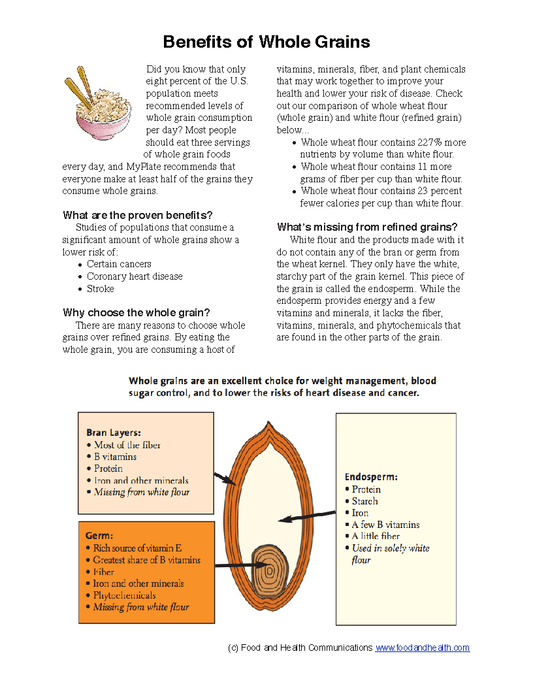 Go For the Whole Grain Poster - Nutrition Education Store