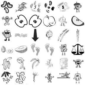 Health Clips Black and White Clipart - Nutrition Education Store