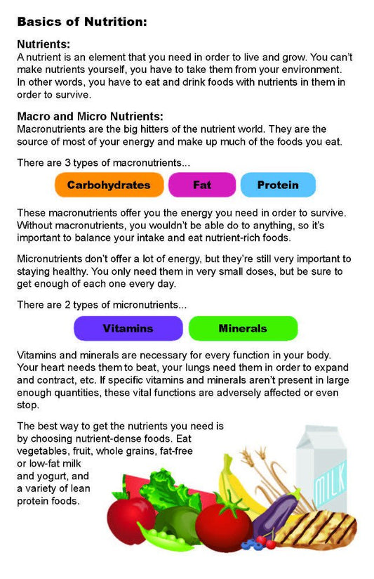 High School and Adult Nutrition Workbook - Pack of 10 - Nutrition Education Store