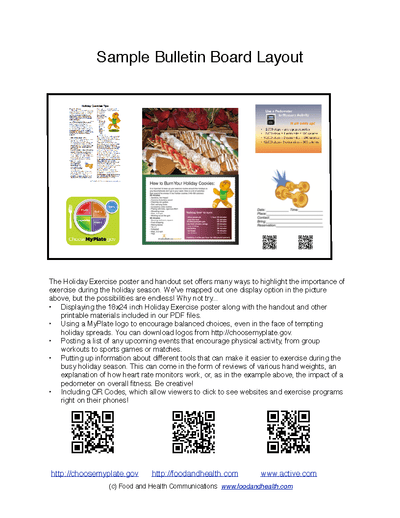 Holiday Exercise Poster Handouts Download PDF - Nutrition Education Store