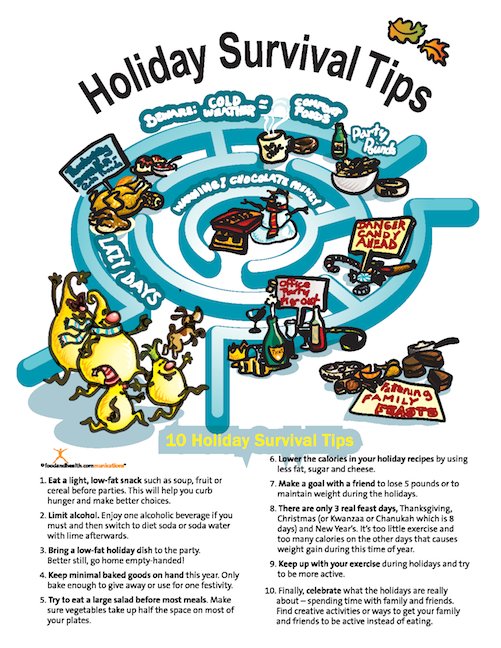 Holiday Lights: Survival Tips Color Handout Download - Nutrition Education Store
