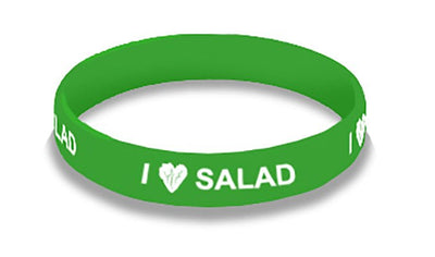 I Love Salad Wristbands Adult - Pack of 20 - Nutrition Education Store