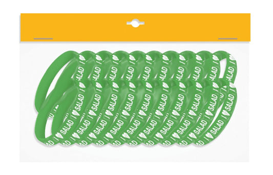 I Love Salad Wristbands Bigger Kids - Pack of 20 - Nutrition Education Store