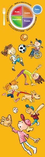 Kids Activity and MyPlate Bookmarks pack of 50 2"X7" - Nutrition Education Store