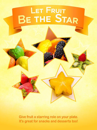 Let Fruit Be The Star Poster 12X18 - Nutrition Education Store