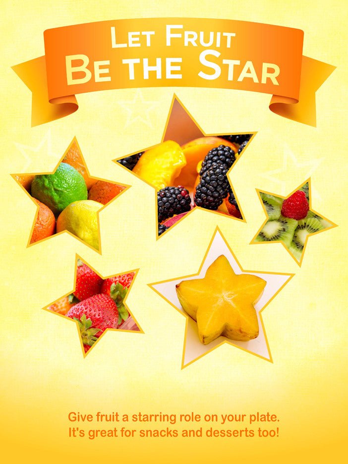 Let Fruit Be The Star Poster 12X18 - Nutrition Education Store