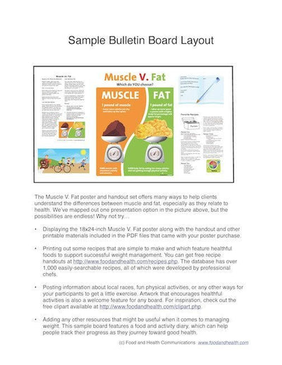 Muscle Versus Fat Poster Handouts Download PDF - Nutrition Education Store