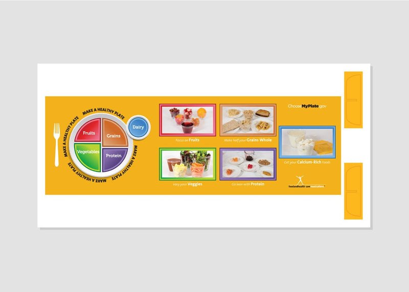 MyPlate 12" x 36" Salad Bar Sign or Standing Table Sign - Nutrition Education Store