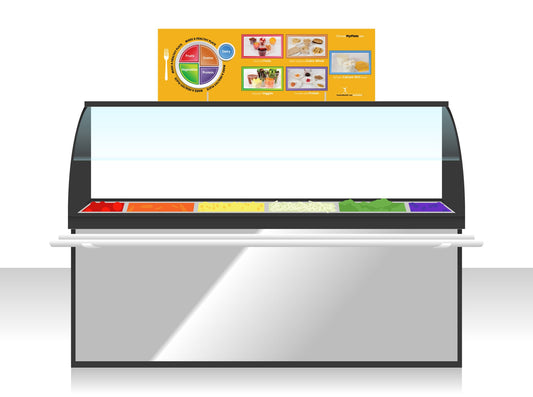 MyPlate 12" x 36" Salad Bar Sign or Standing Table Sign - Nutrition Education Store