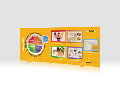 MyPlate 12" x 36" Salad Bar Sign or Standing Table Sign - Nutrition Education Store