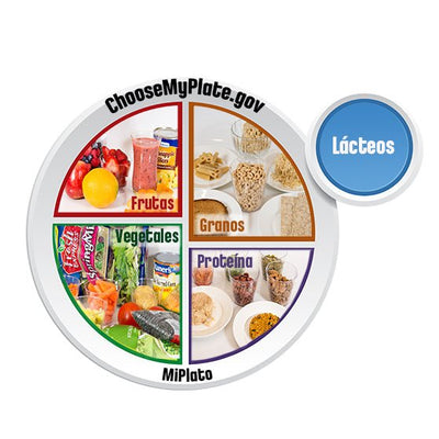 MyPlate Clear Window Cling 12" x 12" - Spanish - Nutrition Education Store