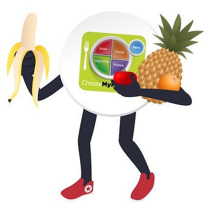 MyPlate Fruit Stickers 2" - Pack of 100 - Nutrition Education Store
