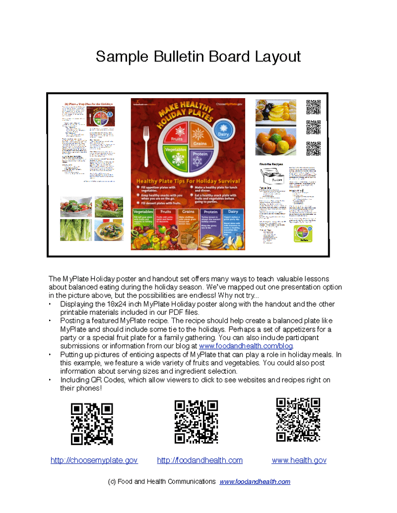 MyPlate Holiday Poster Handouts Download PDF - Nutrition Education Store