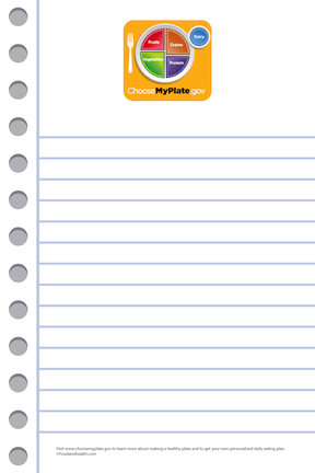 MyPlate Notepads - Pack of 10 - Nutrition Education Store