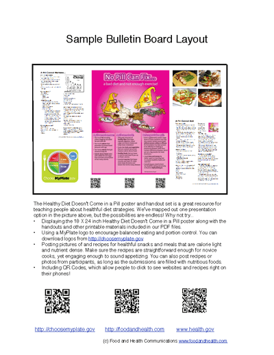 No Pill Can Fix Poster Handouts Download PDF - Nutrition Education Store