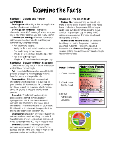 Nutrition Facts Food Label Poster Handouts Download PDF - Nutrition Education Store