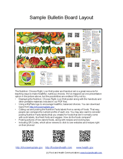 Nutrition Healthy Food Poster Handouts Download PDF - Nutrition Education Store