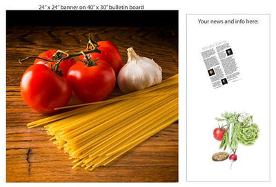 Pasta 24" Square Banner for Bulletin Boards and Walls - Nutrition Education Store