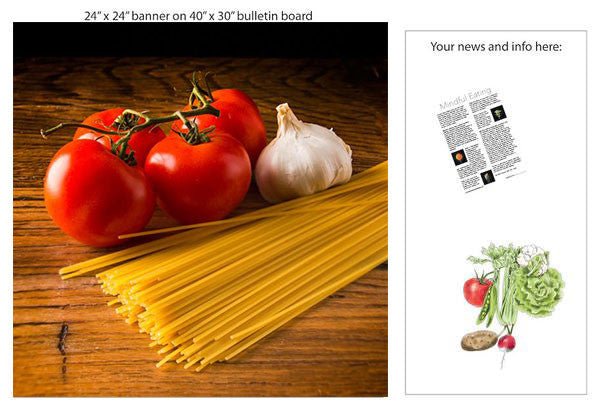 Pasta 24" Square Banner for Bulletin Boards and Walls - Nutrition Education Store