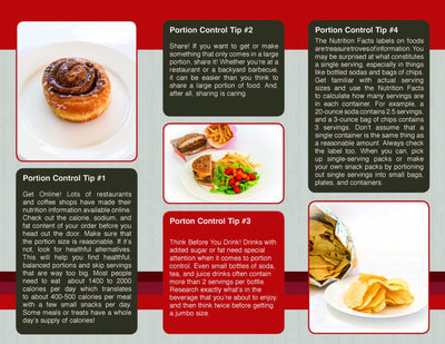 Portion Control 25 Brochures - Nutrition Education Store