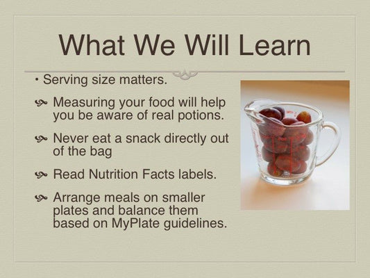 Portion Control: Don't Go Overboard PowerPoint and Handout Lesson - Nutrition Education Store