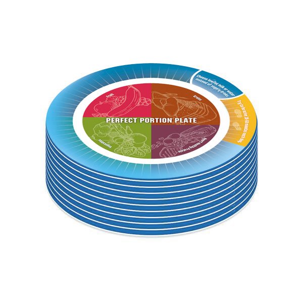 Portion Control Plate for Diet and Exercise Success 10 Pack - Nutrition Education Store